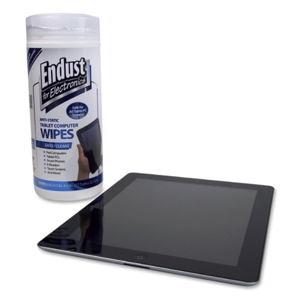 Tablet And Laptop Cleaning Wipes, Unscented, 70/Tub